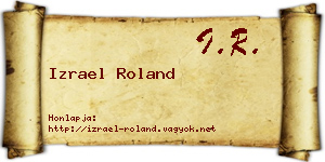 Izrael Roland névjegykártya